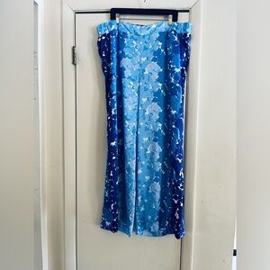 Lane Bryant Resortwear Coconut Grove Coastal Island Beach Wide Leg Palazzo Pants